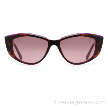 Fashion Women UV400 Occhiali da sole polarizzati acetato